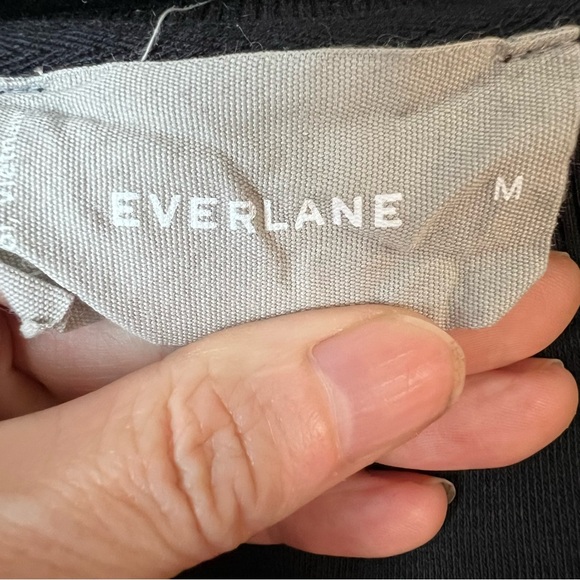 Everlane ReTrack Oversized Crew Neck Sweatshirt Black Size Medium - Picture 4 of 6